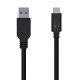 AISENS Cable USB 3.1 Gen 2 10 Gbps 3 A, Tipo C/M-A/M, Negro, 1.5m - A107-0450